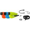 imageResqme Accessory Pack The Original Emergency Keychain Car Escape Tool 2in1 Seatbelt Cutter and Window Breaker Made in USA With Visor Clip Lanyard Keyring and Cable Tie  Blue Orange Yellow