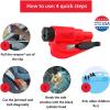 imageresqme The Original Emergency Keychain Car Escape Tool 2in1 Seatbelt Cutter and Window Breaker Made in USA Yellow  Compact Emergency HammerRed Single