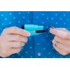 imageresqme The Original Emergency Keychain Car Escape Tool 2in1 Seatbelt Cutter and Window Breaker Made in USA Yellow  Compact Emergency HammerTeal