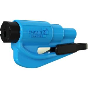 imageresqme The Original Emergency Keychain Car Escape Tool 2in1 Seatbelt Cutter and Window Breaker Made in USA Yellow  Compact Emergency HammerBlue Single