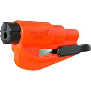 imageresqme The Original Emergency Keychain Car Escape Tool 2in1 Seatbelt Cutter and Window Breaker Made in USA Yellow  Compact Emergency HammerOrange
